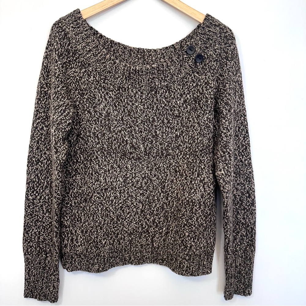 Old Navy Sweater NWT Brown Knit Size XL Scoopneck Elbow Patches